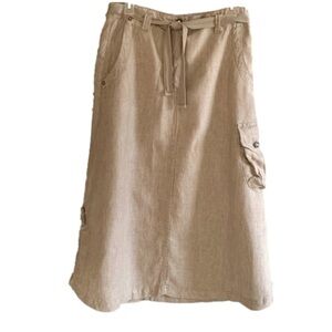 Blue Willi’s Tan Linen Cargo Skirt